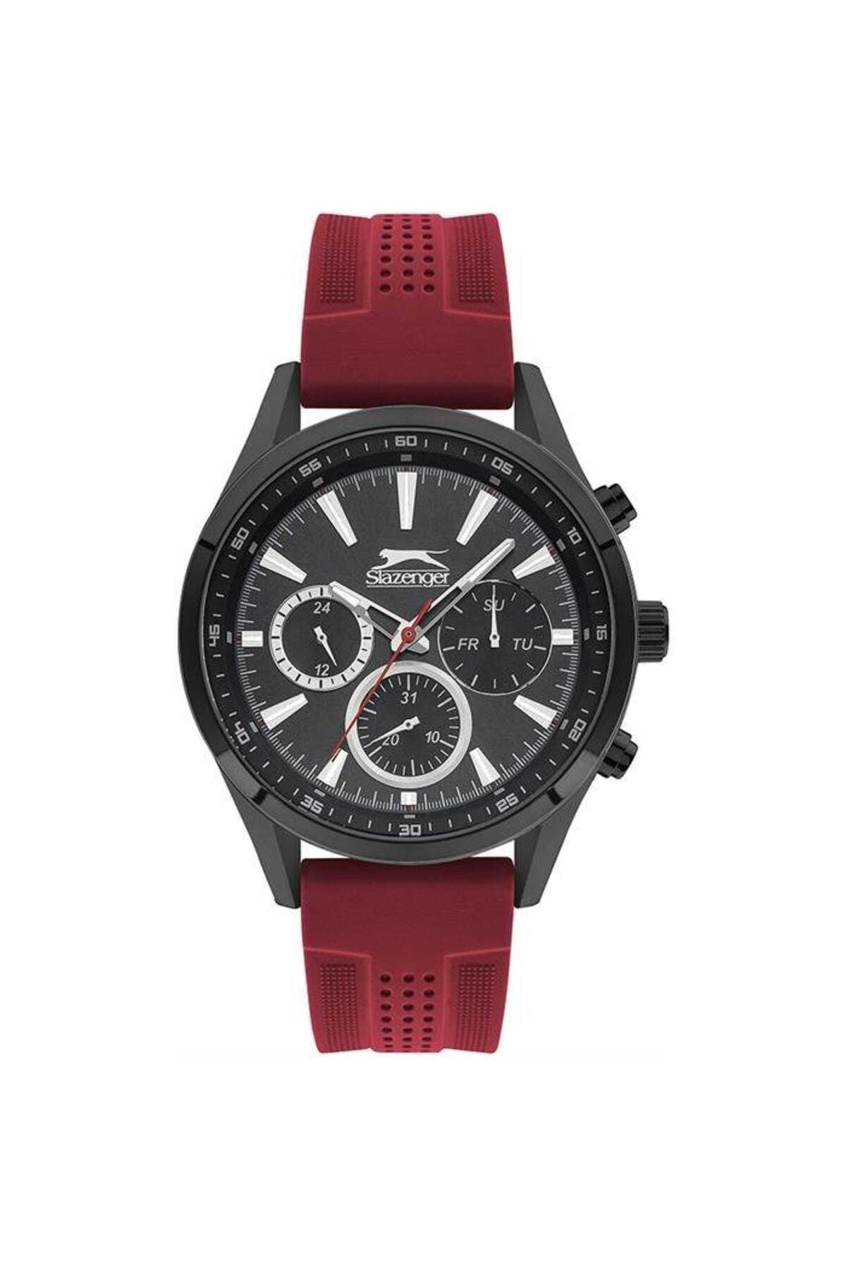 Sl.09.1951.2.04 Quartz Silikon 45 Mm Kırmızı Erkek Kol Saati